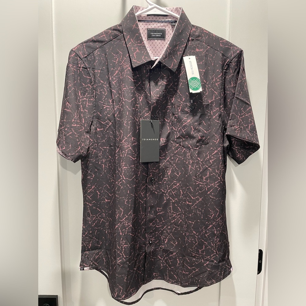 7 Diamonds Mens M Hybrid Shirt